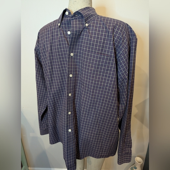 LL Bean Men's Blue Checkered Shirt Mens L Reg, Blue Red Yellow NWOT - Picture 3 of 11